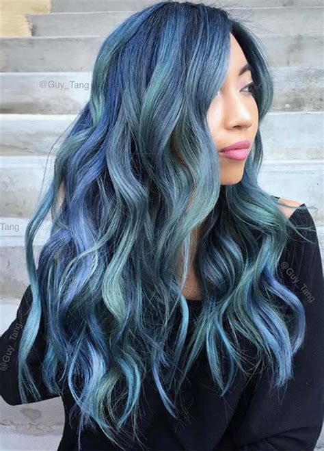 This hair color has become a huge trend in recent times. 50 Magically Blue Denim Hair Colors You Will Love ...