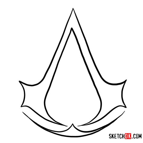 How To Draw The Logo Of Assassins Assassins Creed Step By Step