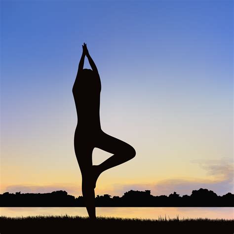 Lady Silhouette Image In The Posture Of Yoga 538263 Vector Art At Vecteezy