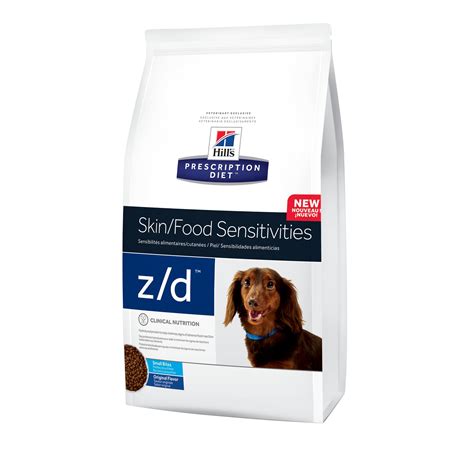 The hill's prescription diet z/d canine product line includes the two dry dog foods listed below. Hill's Prescription Diet z/d Skin/Food Sensitivities Small ...