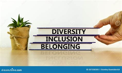 Diversity Inclusion And Belonging Symbol Books With Words `diversity