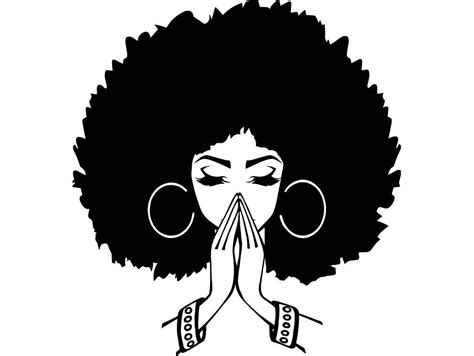 Black Women Praying Nubian Princess Queen Afro Hair Beautiful Etsy