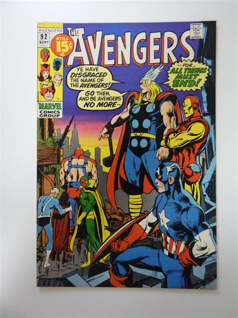 The Avengers 92 1971 Vf Condition Comic Books Bronze Age