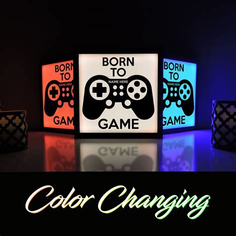 Born To Game Video Game Decor Gaming Light Video Game Sign Gaming
