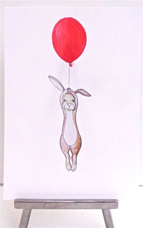 Floating Rabbit Nursery Art Print 8x10 By Mylovebubble On Etsy £1075