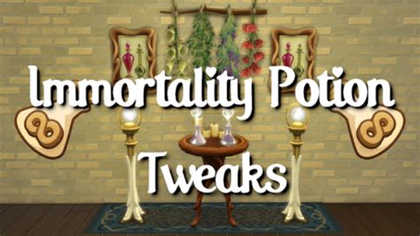 Immortality Potion Tweaks The Sims 4 Mods Traits The Sims 4