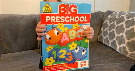 School Zone Big Preschool Workbook Only 5 Phonics Shapes Colors