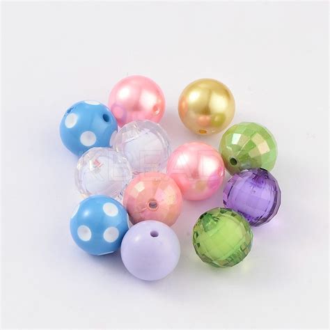 Wholesale Round Chunky Acrylic Bubblegum Ball Beads