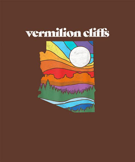 Vermillion Cliffs Arizona Vintage Nature Design Outdoor Drawing By