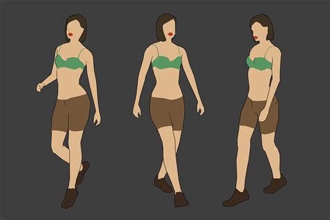 Rigged Lowpoly Female Character Diana GameDev Market