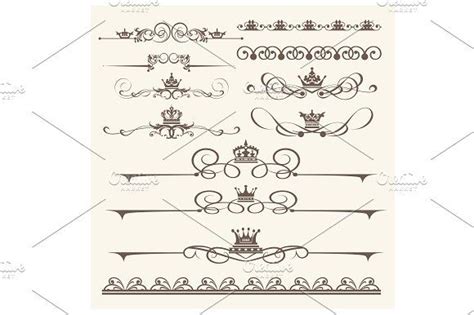 Bronze victorian design elements clipart set *great for use on greeting cards, invitations, printable projects, party packs. Design elements, vector, PNG. Set 6 | Elements, Victorian ...