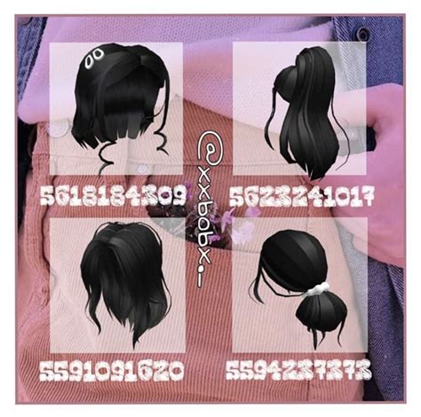 Roblox Bloxburg Black Hair Codes Aesthetic Hair Id Codes For Bloxburg