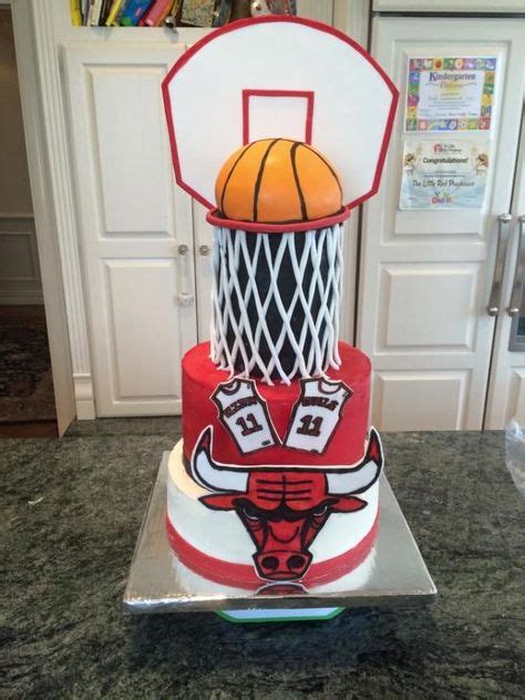 Chicago Bulls Basketball Backboard Birthday Cake Cake By Kimmycakes Geburtstagskuchen Und