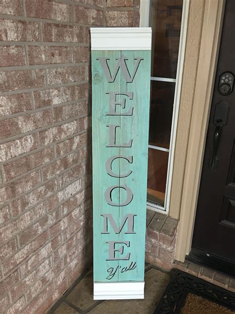 Welcome Front Porch Sign Diy Wood Projects Porch Decorating Front