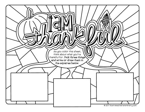 I am Thankful Coloring Pages - Illustrated Ministry