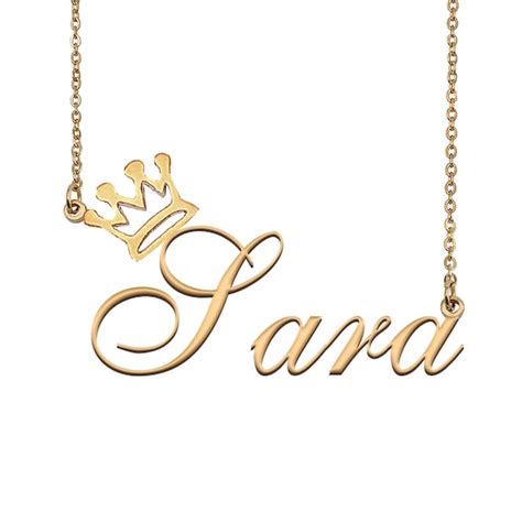 Gold Name Necklace Sara Mx