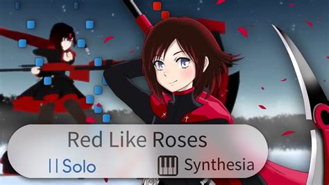 Red Like Roses Rwby Solo Animated Piano Cover Wlyrics