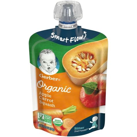 Gerber Organic 2nd Foods Baby Food Apple Carrot Squash 35 Oz Pouch