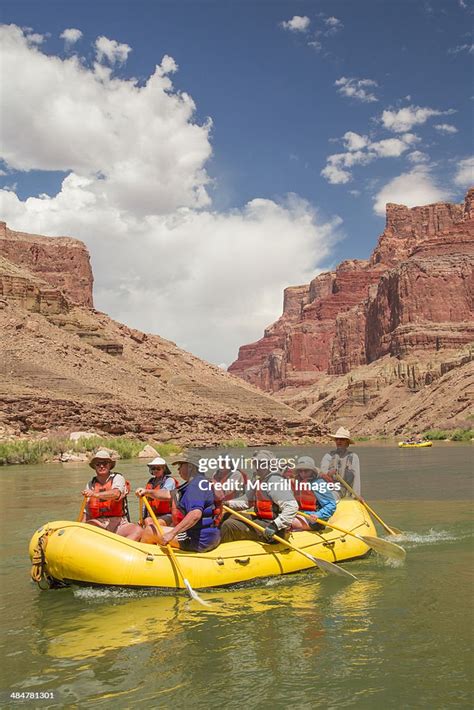 Whitewater Rafting On Colorado River Grand Canyon High Res Stock Photo