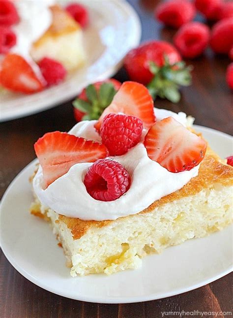51 delicious dessert recipes that won't derail your diet. 2 Ingredient Fluff Cake - Yummy Healthy Easy