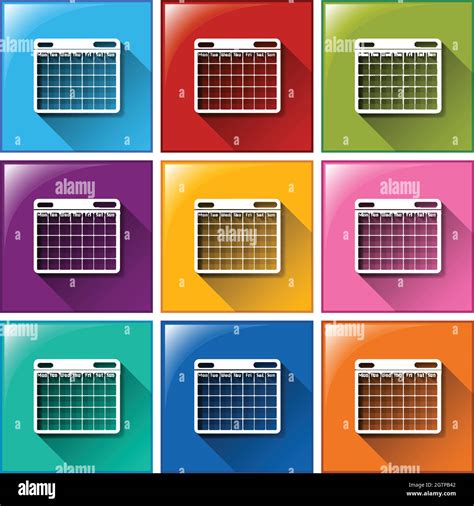 Calendar Sides Stock Vector Images Alamy