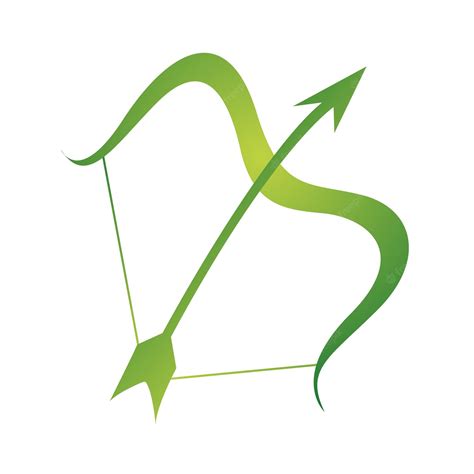 Premium Vector Sagittarius Zodiac Sign With Green Bow And Arrow