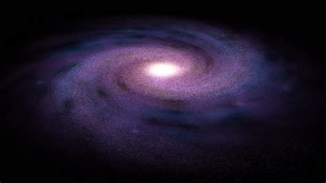 Bluepurple Spiral Galaxy In Deep Space Seamless Loop
