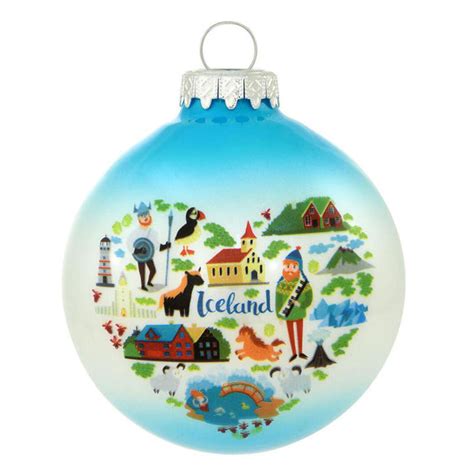 Iceland Ornament World Travel And Vacation Callisters Christmas