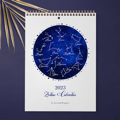 Zodiac Calendar Etsy