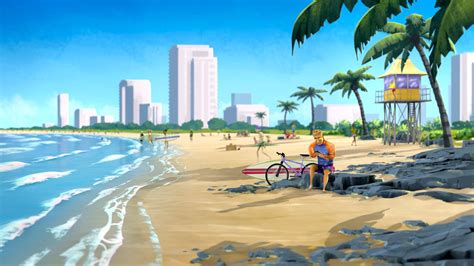2d Beach Environment Design For Gold Coast Commonwealth Games Tv