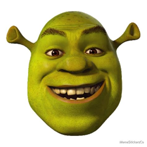 Giant Shrek Head By Memestickersco Redbubble