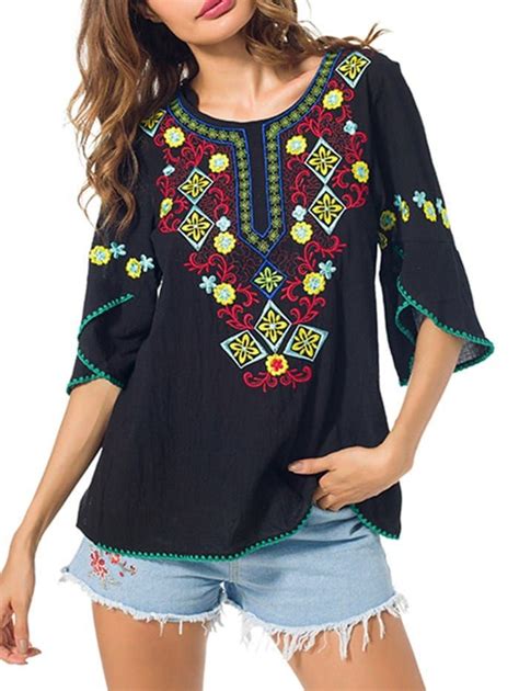 Embroidered Boho Top For Women Affiliate Boho Tops Clothes Tops