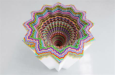 Jen Stark Paper Sculptures And Drawings Feather Of Me