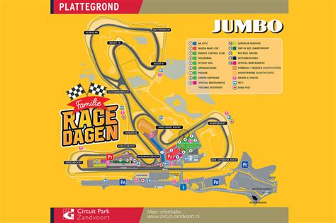 Formule 1 grand prix van nederland. Plattegrond Circuit Park Zandvoort op Familie Racedagen ...