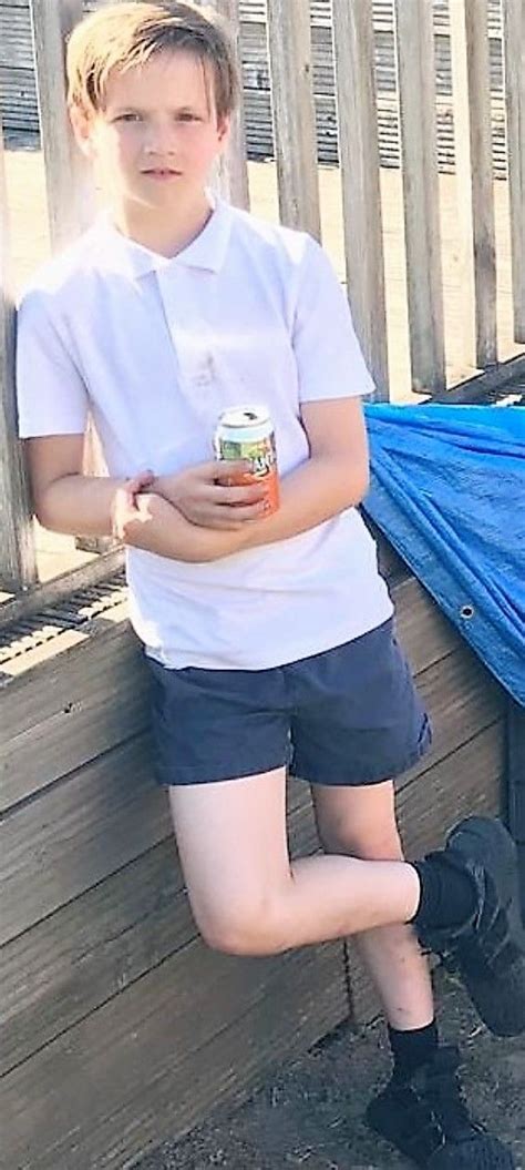 12yo Scottish Schoolboy Sebastian In His Very Short Grey School Short