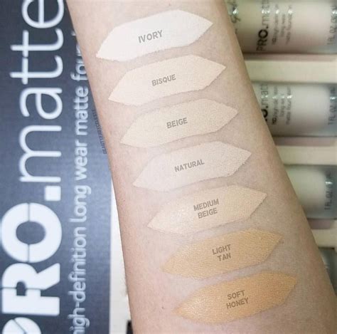 La Girl Pro Matte Foundation Swatches Foundation Swatches Makeup