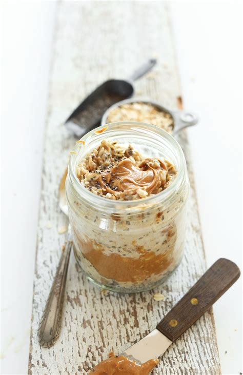 Peanut Butter Overnight Oats 5 Ingredients Minimalist Baker Recipes