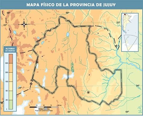 Mapa Físico Mudo De La Provincia De Jujuy Ex