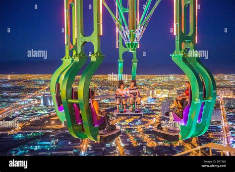 The X Stream Thrill Ride On The Top Of Stratosphere Tower In Las Vegas