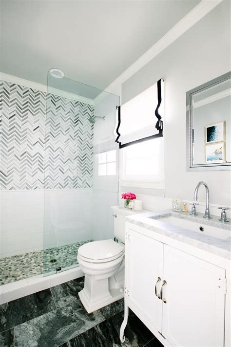 Gray Small Bathroom With Glass Shower Hgtv