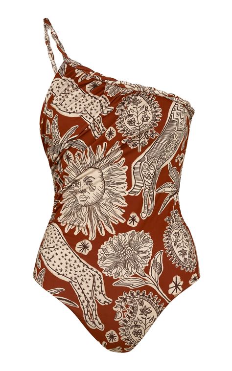 Mar De Plata Printed One Piece Swimsuit By Johanna Ortiz Moda