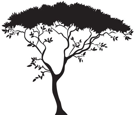 Savanna Clip Art African Tree Silhouette Png Clip Art Png Download