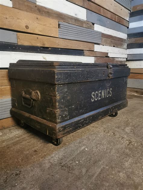 Vintage Distressed Wooden Trunk Bedroom Storage Livingroom Etsy Uk