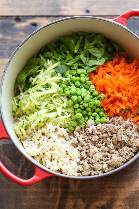 Turkey, spinach, carrots, pumpkins and cinnamon. DIY Homemade Dog Food | Recipe | Dog food recipes, Dog ...