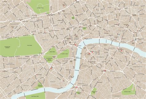 ♥ printed on premium matte paper (230g/sqm) or professional matte canvas. Central London map - royalty free, editable vector map ...