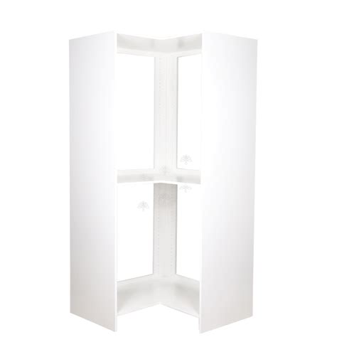 Closet White Finish Tall Corner Cabinet Lifeart Cabinetry