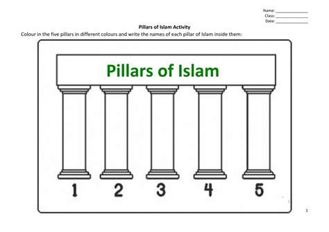 Pillars Of Islam Activity An Nasihah Publications