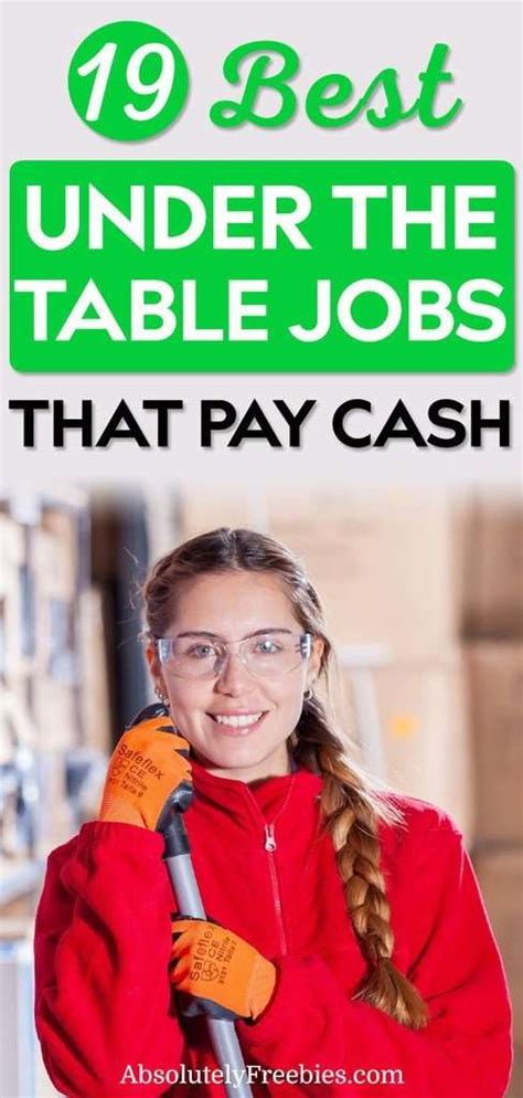 19 Best Under The Table Jobs That Pay Cash Absolutely Freebies