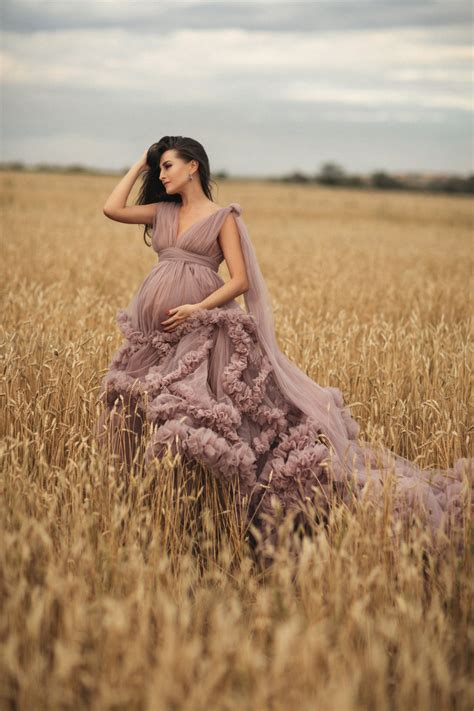 Tulle Maternity Dresstulle Prom Dressphotoshoot Dress For Etsy