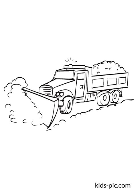 Snow Plow Coloring Pages Printable Winter Fun For Kids